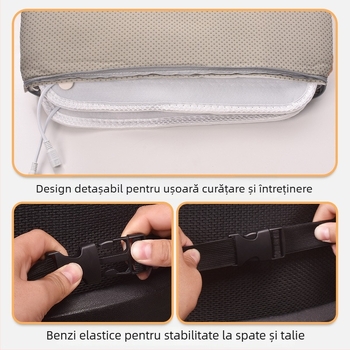 Perne de șezut încălzite pentru iarnă, cu suport pentru spate și lombar, material pluș, umplutură din fibre poliesterice, personalizabil