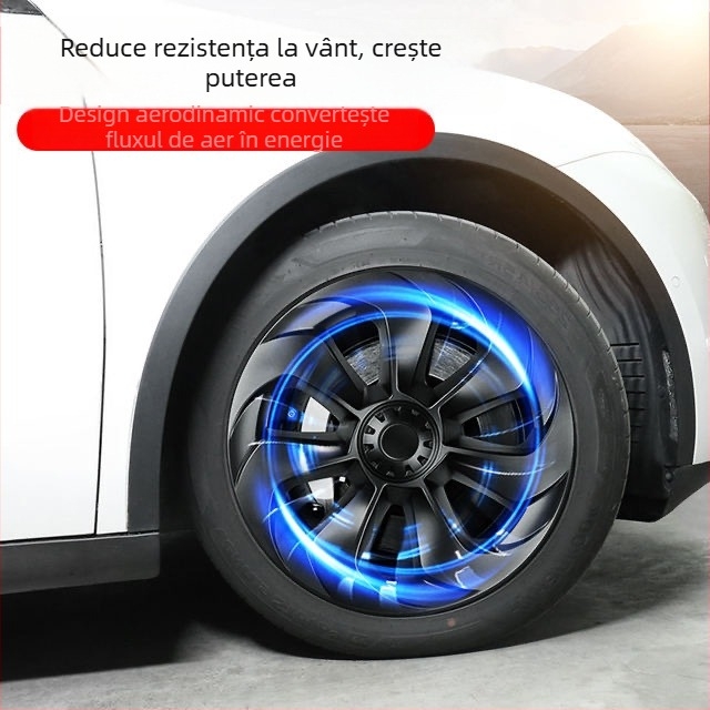 Capac de butuc pentru Tesla Model Y – design simetric cu lamă, material ABS, compatibil cu Tesla