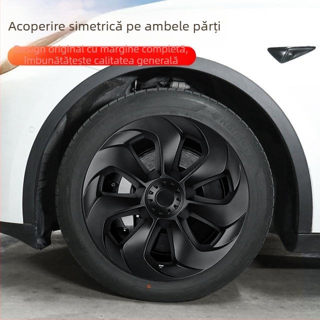 Capac de butuc pentru Tesla Model Y – design simetric cu lamă, material ABS, compatibil cu Tesla