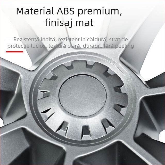 Capac de butuc pentru Tesla Model Y – design simetric cu lamă, material ABS, compatibil cu Tesla