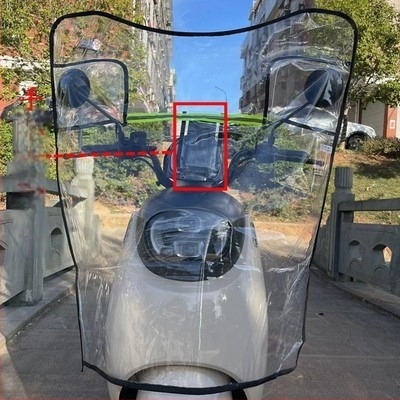 Parbriz pentru scuter electric/motocicletă, transparent, lărgit, pliabil, compatibil cu oglinile retrovizoare, PVC, modelul 0001