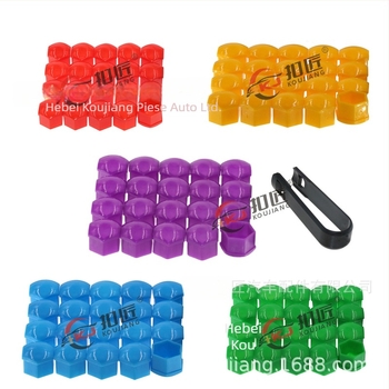 Cap decorativ pentru piulițele roții, din nylon, model HZ23, utilizare generală, 105 bucăți în cutie, Buckle Makers