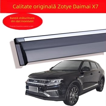 Set de vizieră de ploaie din acrilic pentru Damai X7 (2017-), 4 bucăți, montaj cu bandă adezivă, cataramă și cârlig