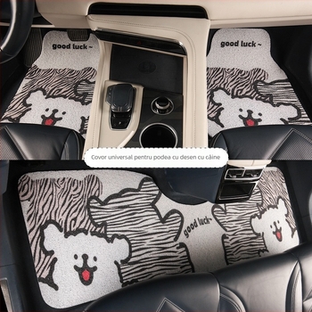 Peaceful covoraș universal pentru podea auto, pentru șofer, din fibră chimică, personalizare disponibilă, etichetă privată disponibilă