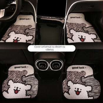 Peaceful covoraș universal pentru podea auto, pentru șofer, din fibră chimică, personalizare disponibilă, etichetă privată disponibilă