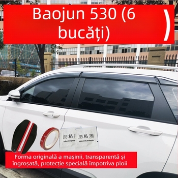 Protecții pentru geam Baojun 530 împotriva ploii cu benzi decorative lucioase injectate