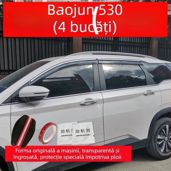 Protecții pentru geam Baojun 530 împotriva ploii cu benzi decorative lucioase injectate