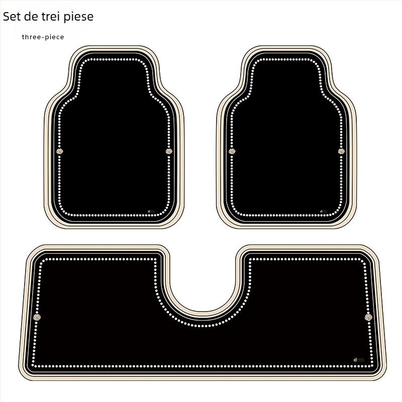 Covorașe Generale pentru Podele Auto – Diatom Mud, Rezistente la pete, Antiderapante, Set de 3 piese, Brand Dakai