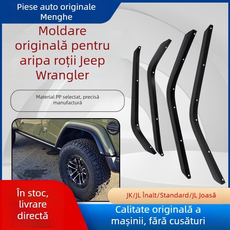 Wheel eyebrow din plastic pentru Jeep Wrangler JK/JL (configurații înalte/joase)