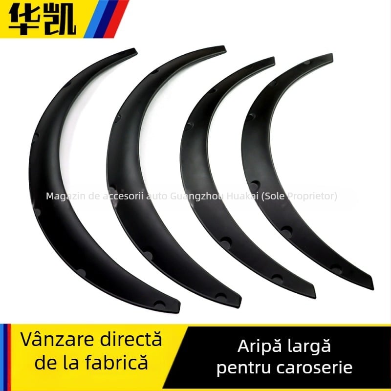 Aripi late pentru sedanuri, SUV-uri și vehicule off-road, material ABS, model: Wide body wheel eyebrow, aplicabil general, origine Guangzhou