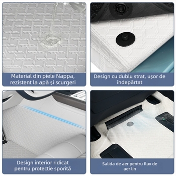 Zeekr 9X covorașe de podea din piele, acoperire completă, covoare cu două straturi – kit de modificare