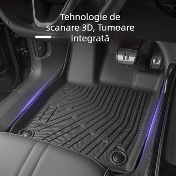 Covorașe de podea auto din TPE all-weather pentru Audi Q8 (2019–2026) – specifice vehiculului, pentru 5 locuri, imprimare logo personalizat, covoraș pentru portbagaj spate și spătar