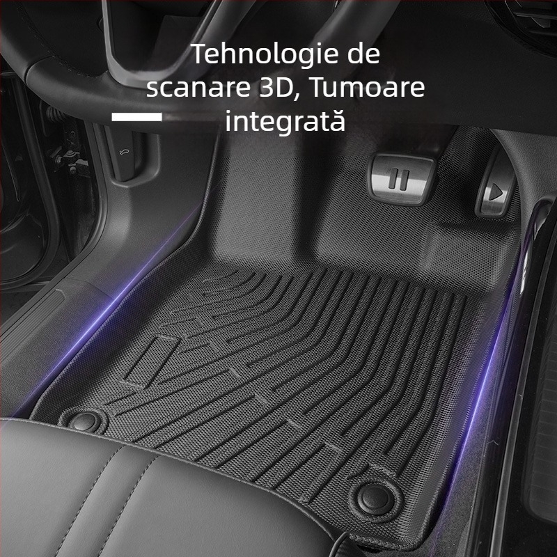 Covorașe de podea auto din TPE all-weather pentru Audi Q8 (2019–2026) – specifice vehiculului, pentru 5 locuri, imprimare logo personalizat, covoraș pentru portbagaj spate și spătar