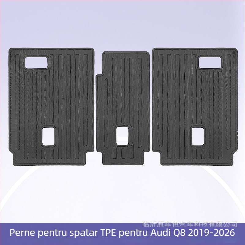 Covorașe de podea auto din TPE all-weather pentru Audi Q8 (2019–2026) – specifice vehiculului, pentru 5 locuri, imprimare logo personalizat, covoraș pentru portbagaj spate și spătar