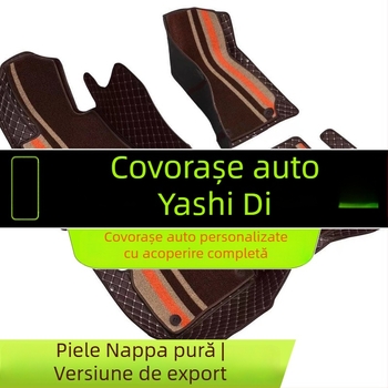 Covorașe auto din piele ecologică, groase, cu acoperire completă, concepute pentru multe modele, covor dublu strat, fără miros