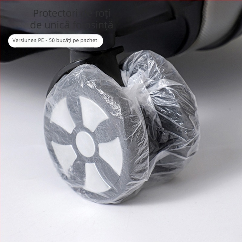 Set protecții pentru roțile bagajului — capace de roți PE, protecție împotriva prafului, design modern minimalist, potrivire universală