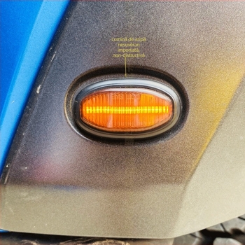 Lumină sprânceană pentru aripa Raptor F-150, 12-LED (3014), impermeabilă, 12V, 5W, 6000K