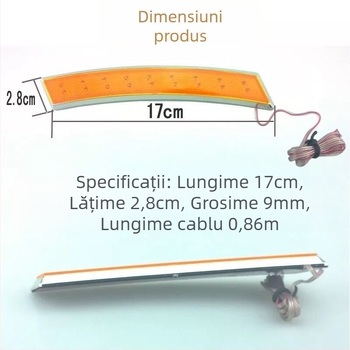 Semnal LED pentru mașină – Model YI-251; ABS placare + LED; 12V; Piesa nr. 0006251021; Compatibil cu toate modelele de mașini