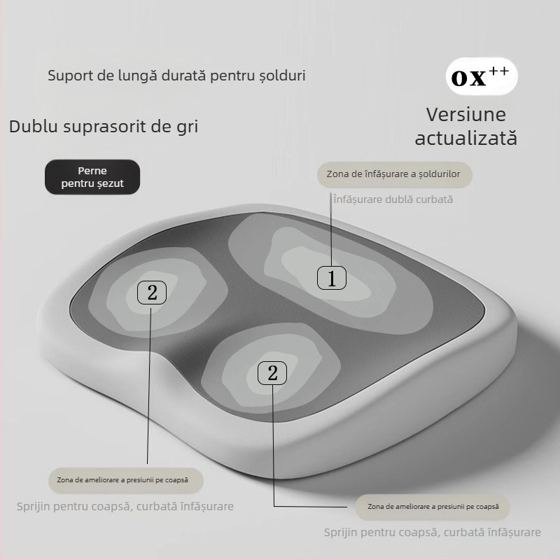 Perne de șezut din spumă cu memorie pentru scaun de birou — revenire lentă, suport ergonomic pentru ședere îndelungată