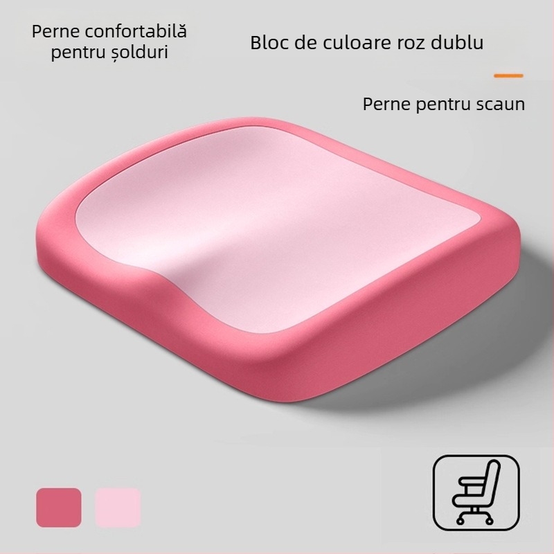 Perne de șezut din spumă cu memorie pentru scaun de birou — revenire lentă, suport ergonomic pentru ședere îndelungată