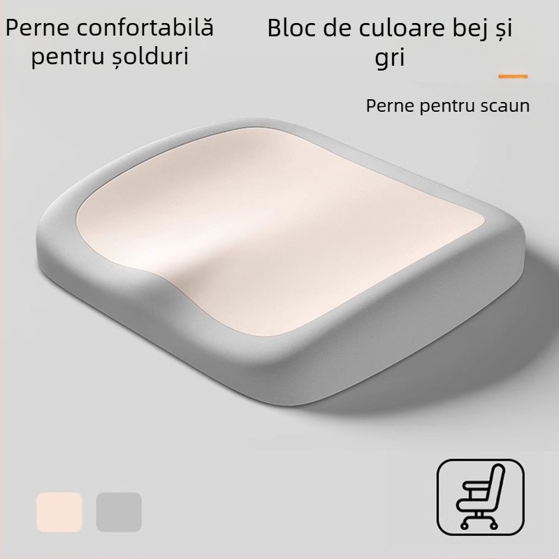 Perne de șezut din spumă cu memorie pentru scaun de birou — revenire lentă, suport ergonomic pentru ședere îndelungată