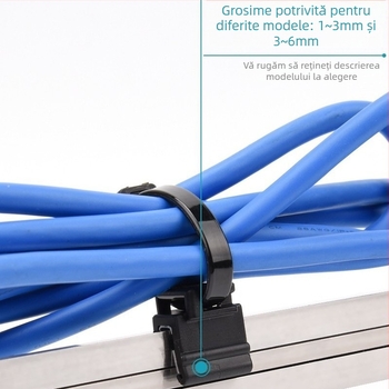 Curele pentru cabluri auto PA66, blocare automată, 1.1–2.5 mm, V-0