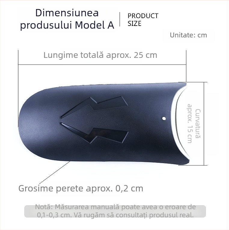 Aripă față universală pentru motocicletă cu protecție extinsă împotriva nămol Yamaha M3, Little Monkey și Little Monster