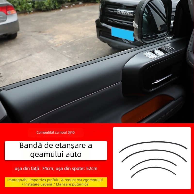 Etanșare geam auto BJ40 | Kzs, garnitură din cauciuc pentru geam, compatibilă cu mecanismul de ridicare, reduce vibrațiile și zgomotul