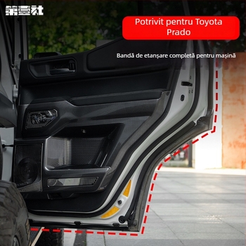 Bandă etanșare uși Prado – izolare fonică pentru întreaga mașină, compatibilă cu 24 de modele Prado, model 24new Prado, brand Fit Club/No.1
