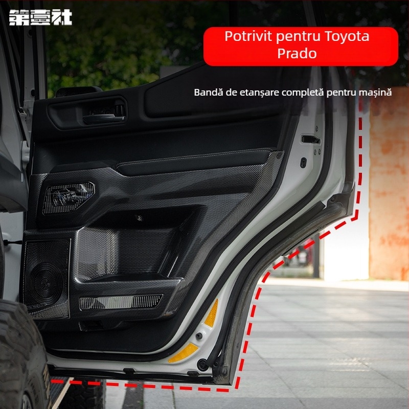 Bandă etanșare uși Prado – izolare fonică pentru întreaga mașină, compatibilă cu 24 de modele Prado, model 24new Prado, brand Fit Club/No.1