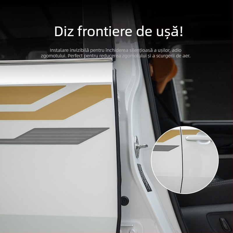 Bandă etanșare uși Prado – izolare fonică pentru întreaga mașină, compatibilă cu 24 de modele Prado, model 24new Prado, brand Fit Club/No.1