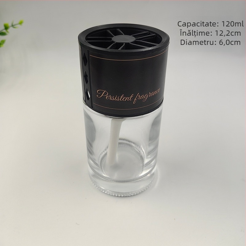 Sticlă parfum pentru mașină — sticlă cilindrică de aromaterapie, sticlă de cristal, fabricată în Xuzhou, China, brand Chuangming Glass, opțiuni personalizabile