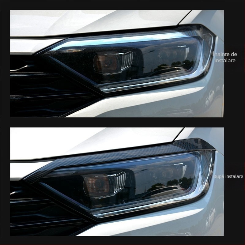 Benzi decorative pentru sprâncenele farurilor VW Sagitar 2019–2021, Osin, ABS