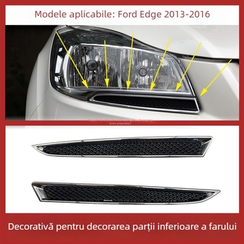 Ford Escape panou decorativ pentru far cu bandă electroplacată lucioasă pentru grila inferioară, pereche stanga-dreapta