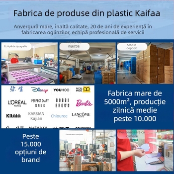 Oglindă de machiaj pliabilă cu două fețe – cadru ABS, suprafață oglindă din aluminiu, imprimare logo, personalizare disponibilă