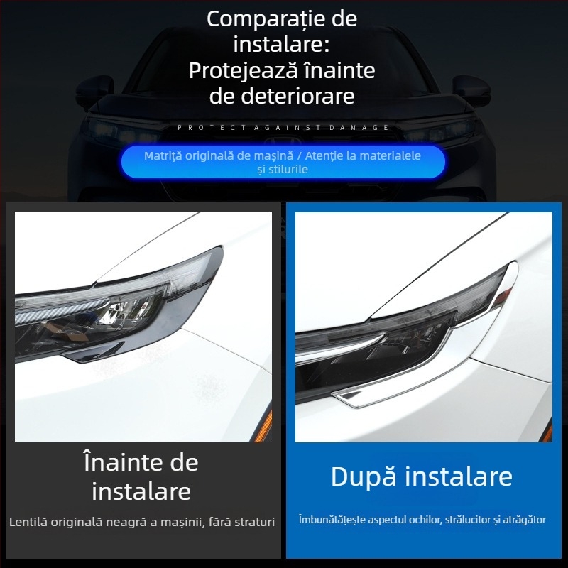 Armour Knight Honda CR-V 2023 Ramă decorativă a farului și sprânceană exterioară