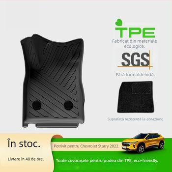 Covorașe auto din TPE pentru podea și covoraș decorativ pentru portbagaj pentru Chevrolet Star Malo 22 modele — imprimare siglă, personalizabil, marcă privată autorizată