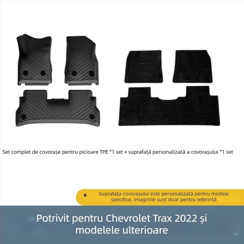 Covorașe auto din TPE pentru podea și covoraș decorativ pentru portbagaj pentru Chevrolet Star Malo 22 modele — imprimare siglă, personalizabil, marcă privată autorizată