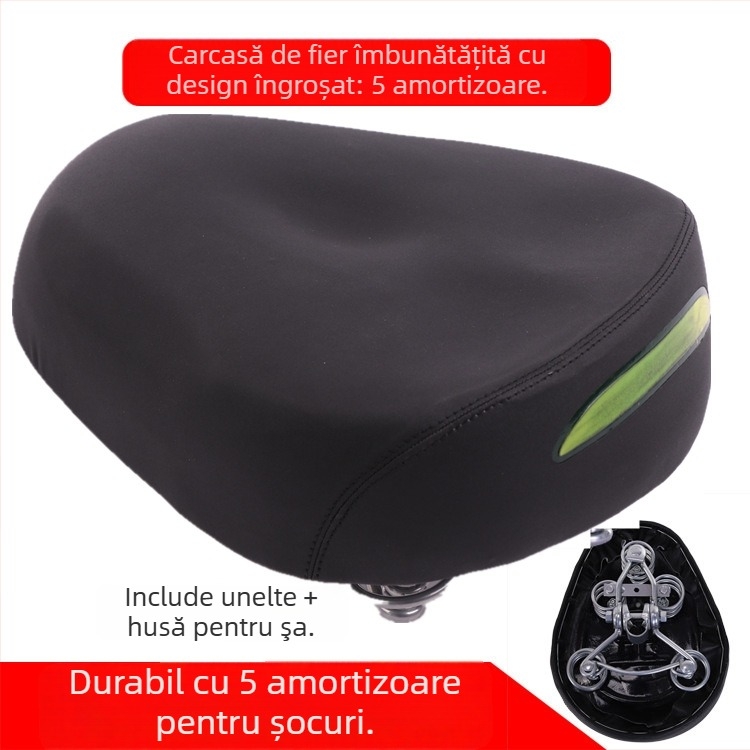 Șa pentru bicicletă electrică cu șase amortizoare, impermeabilă, accesoriu universal pentru șezut