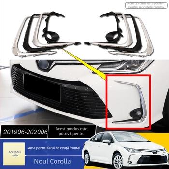 Set capace faruri față Toyota Corolla 2019-2023: capac far stânga și dreapta, ramă a barei față, sprânceană far, bandă decorativă și bandă luminoasă