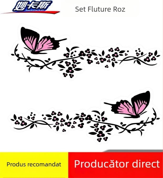 Miokas R729 sticker pentru caroserie, model fluture, adeziv puternic, potrivit pentru orice suprafață plană