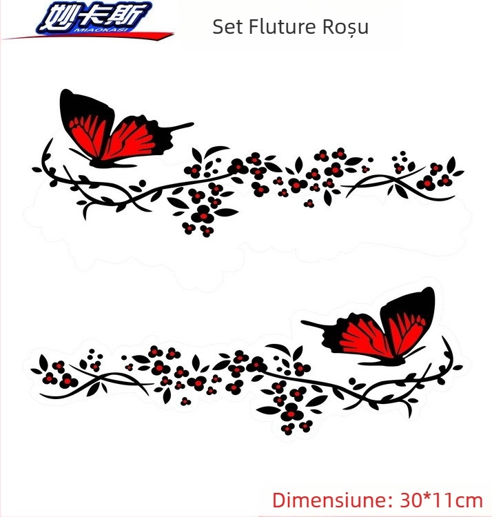 Miokas R729 sticker pentru caroserie, model fluture, adeziv puternic, potrivit pentru orice suprafață plană