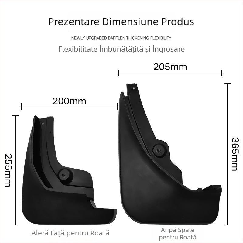 Protecție noroi pentru roți Peugeot 16-18 AT, PP plastic moale, aripă specială