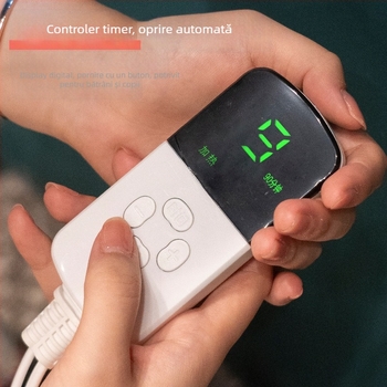 Perna de șezut cu spătar integrat și încălzire, țesătură poliesterică, umplutură PP bumbac, stil simplu modern