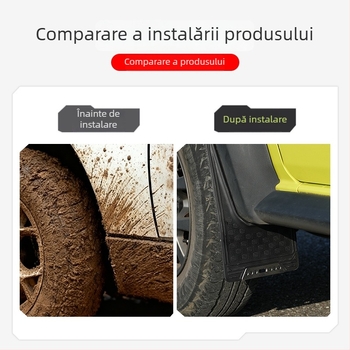 Protectie aripă universală pentru Jimny, 3/5 uși, 2019–2026 — plastic și oțel inoxidabil, personalizabil