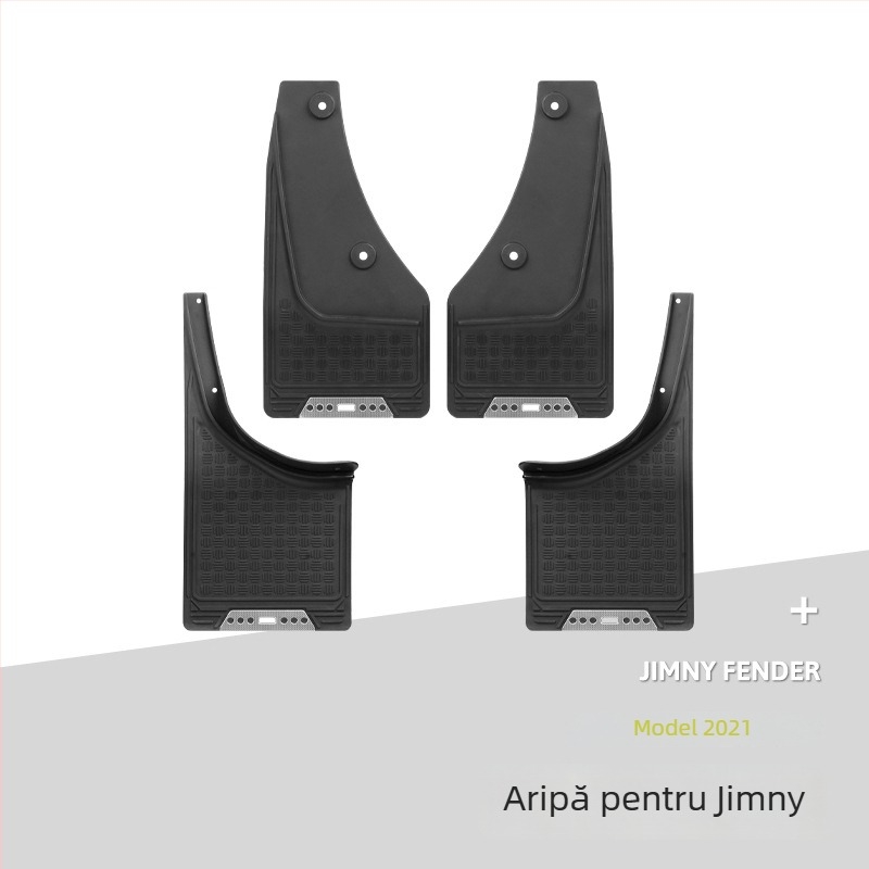 Protectie aripă universală pentru Jimny, 3/5 uși, 2019–2026 — plastic și oțel inoxidabil, personalizabil