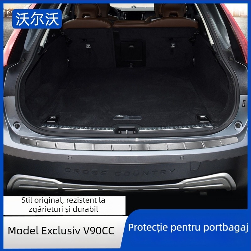 Protecție prag portbagaj Volvo V90CC — oțel inoxidabil 304, protecție prag, stil OEM