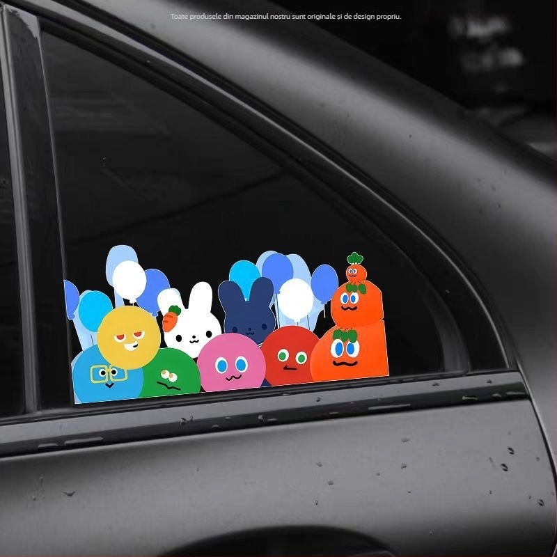 Etichete pentru caroserie auto - design reflectorizant, impermeabil, protecție împotriva zgârieturilor (Brand: Fan jing; Material: Other; Type: Car body stickers; Installation: Suction cup type)