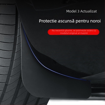 Apărătoare noroi Tesla Model 3 – versiune reînnoită, față și spate, material TPE