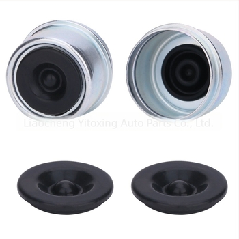 Capă de praf pentru axul de rulare al remorcii, cu dop din cauciuc, material zincat, prelucrare personalizată, compatibil universal cu remorci, camping-cars și platforme